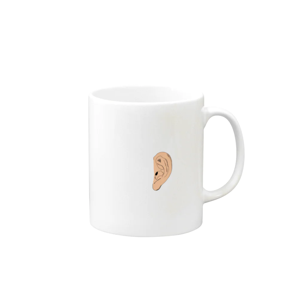 肋ボネの耳 Mug :right side of the handle