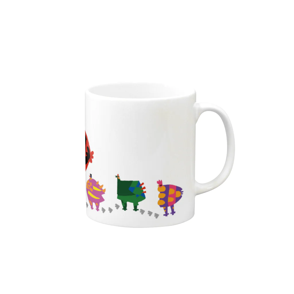 BIRD-KISSのNEW-BIRD-01 Mug :right side of the handle