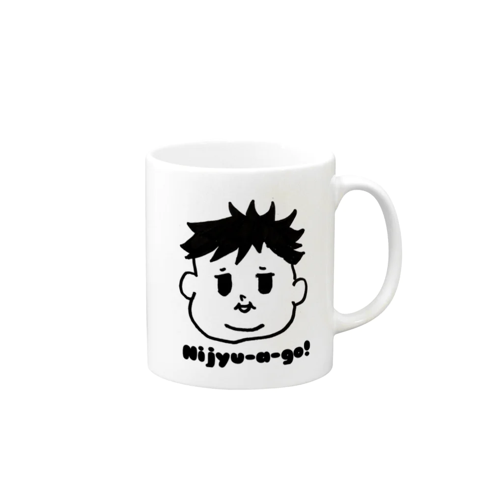 LLP-babyのNijyu-a -go!多毛boy Mug :right side of the handle