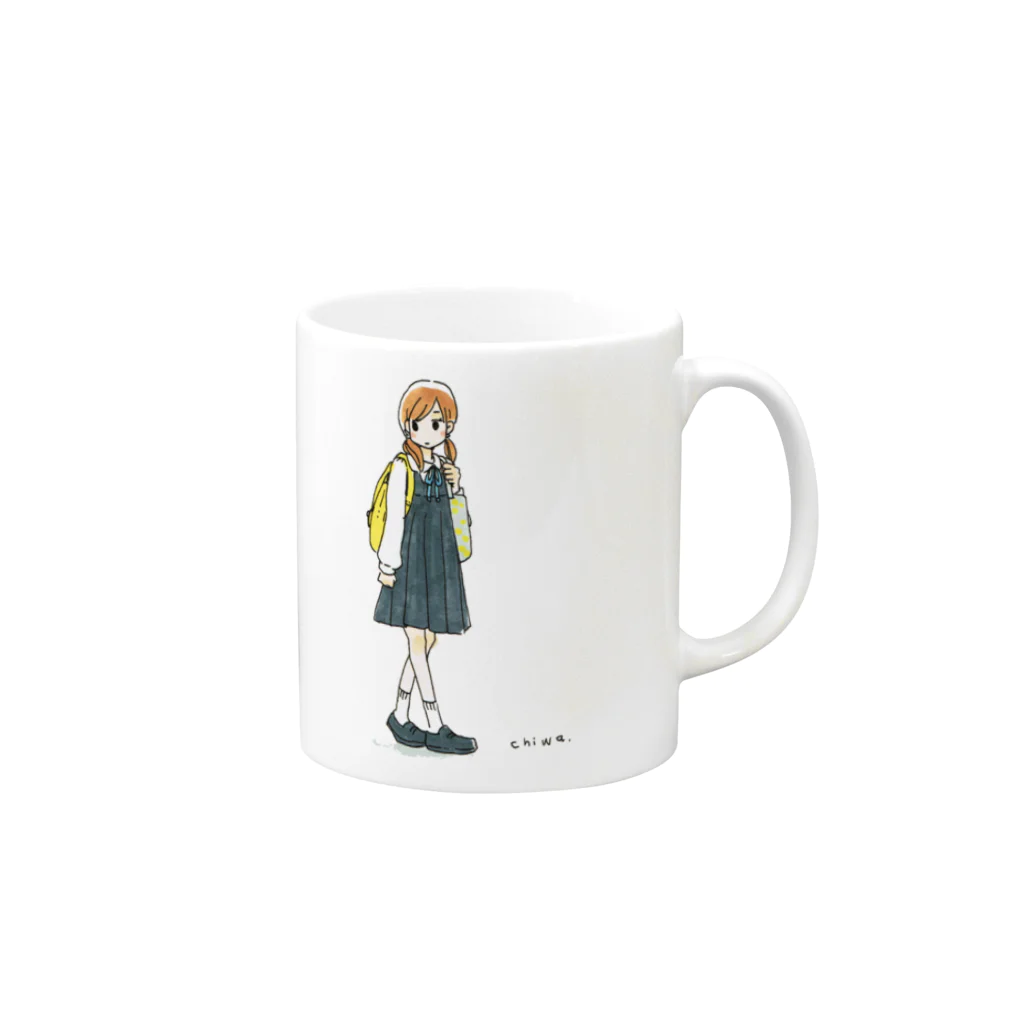 ちわの帰り道 Mug :right side of the handle