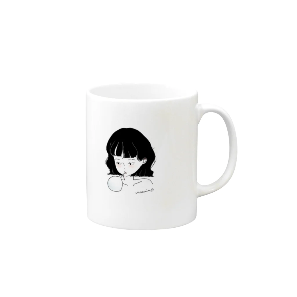 かわの まさみのシャボンむすめ Mug :right side of the handle