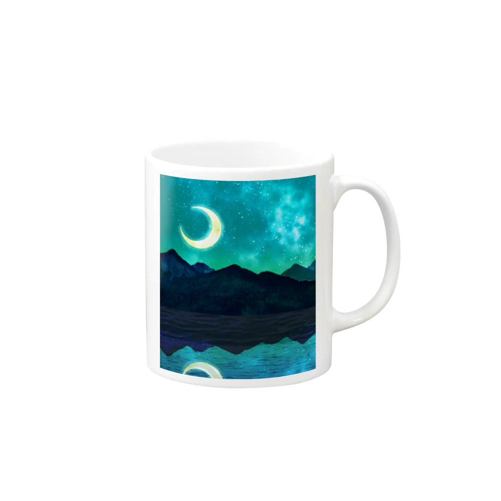 R☆worldの夏の夜空 Mug :right side of the handle