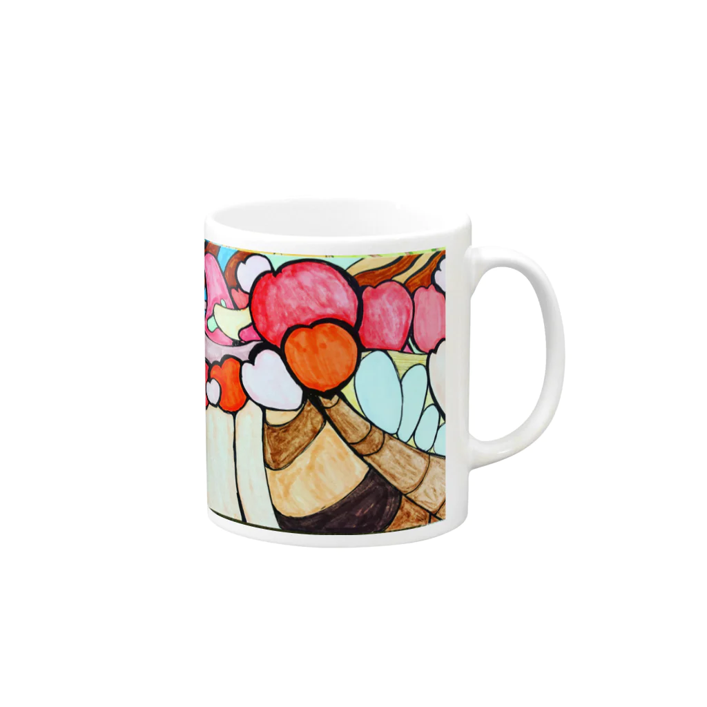 けんちゃんのワンダートラベル Mug :right side of the handle