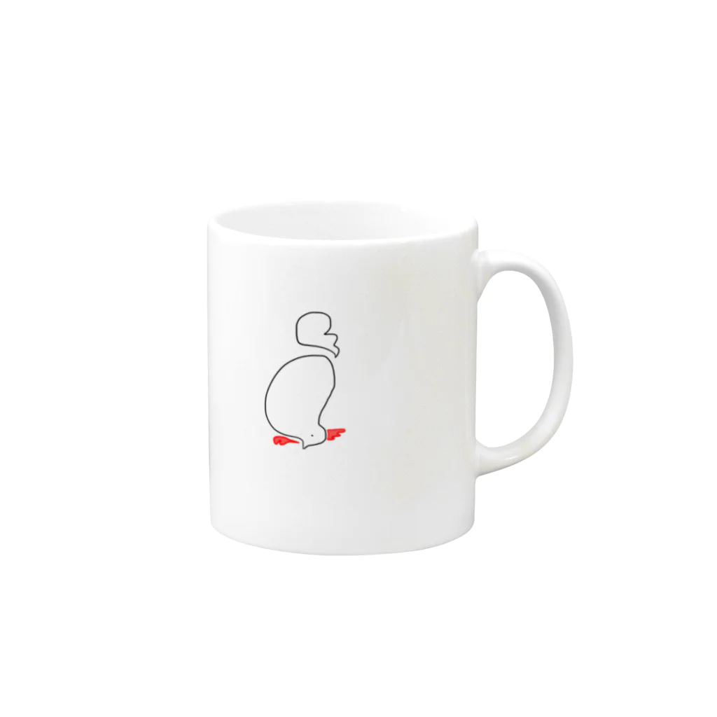 おさるん家のニワとり Mug :right side of the handle