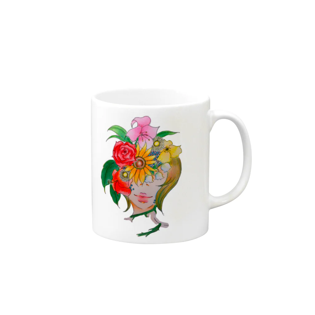 Luz(ルス)の部屋の 花 Mug :right side of the handle