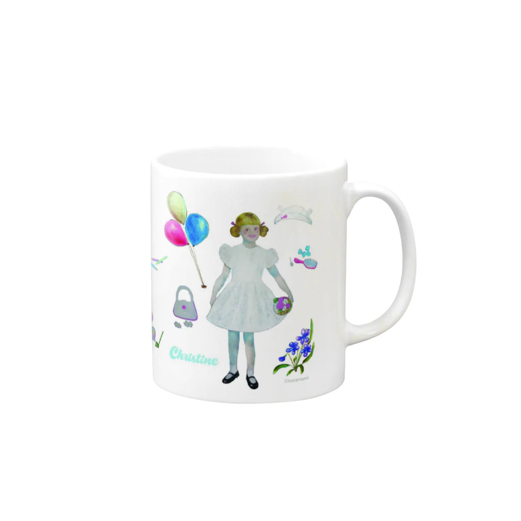 haramamiのpaperdolls クリスティーヌ Mug :right side of the handle