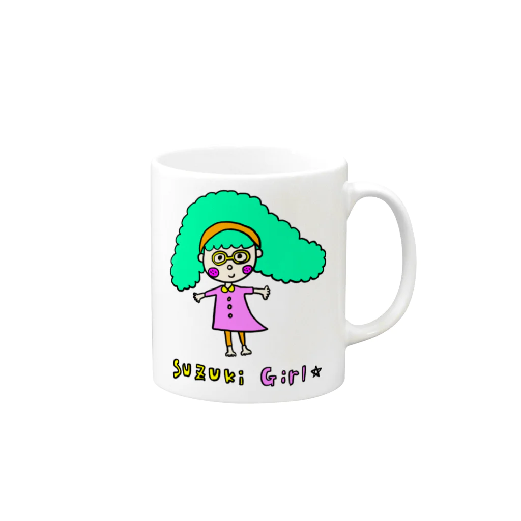 yuuのすずきガール  1 Mug :right side of the handle