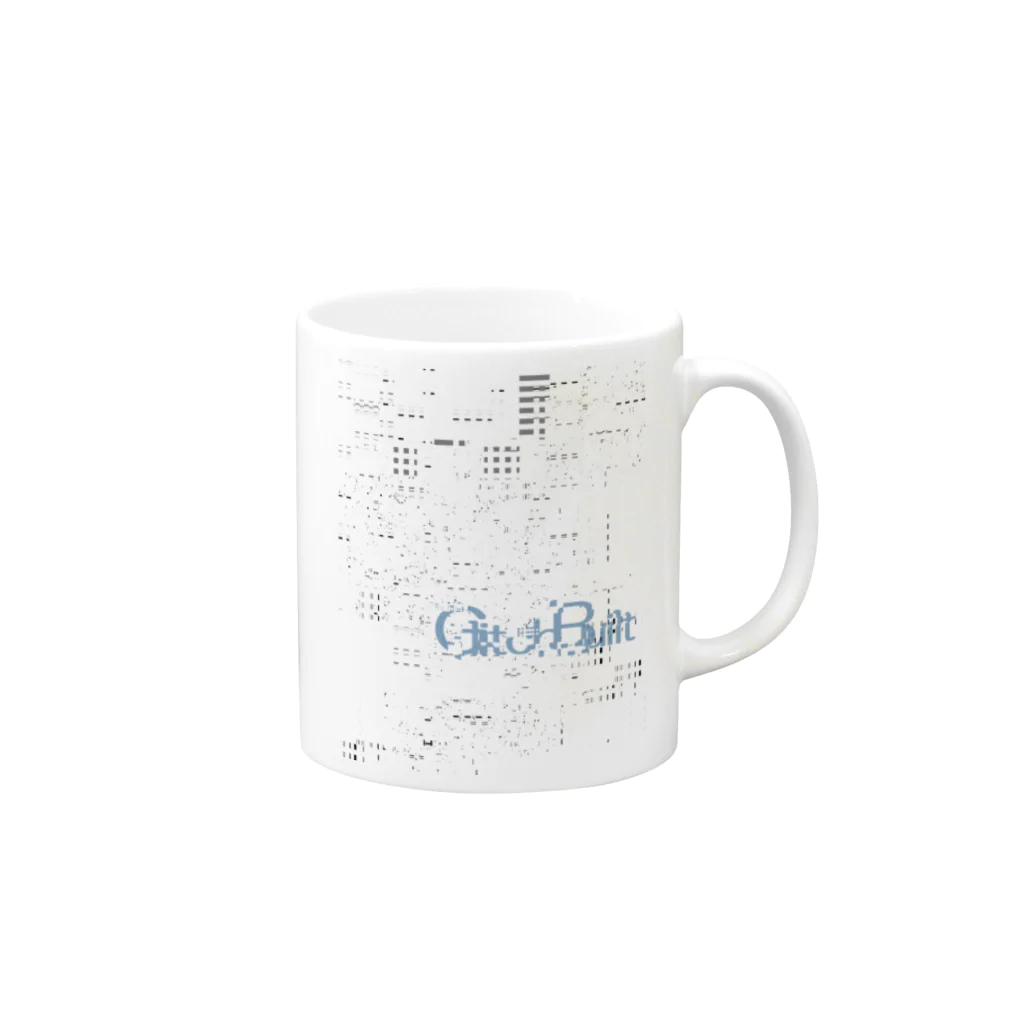 GlitchBuiltのWhite noise (GlitchBuilt Logo) Mug :right side of the handle