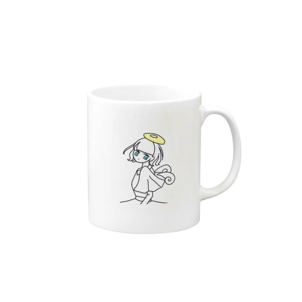 しなもん。の天使ちゃん Mug :right side of the handle