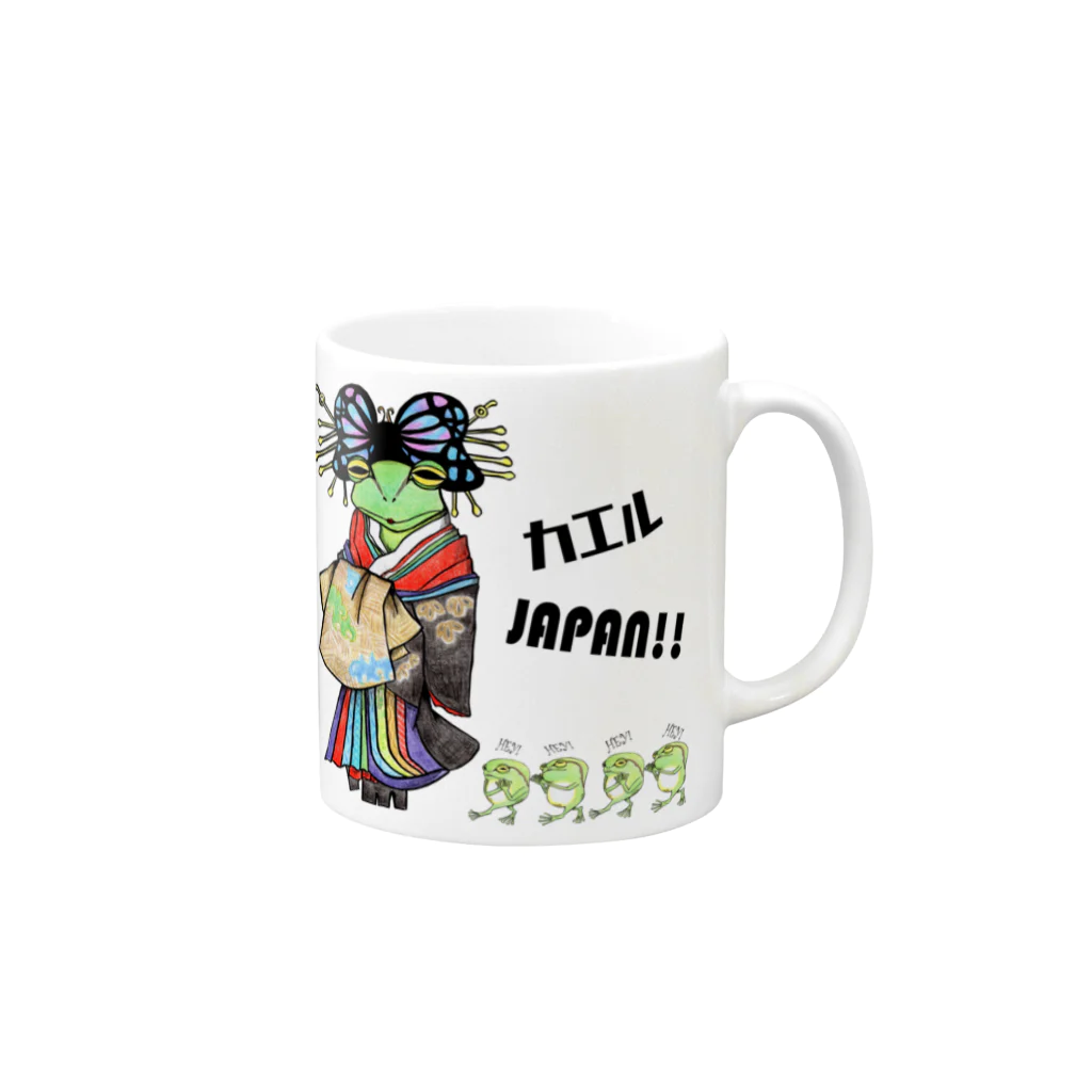 Higashi屋★ワンマンショー★　のカエルJAPAN！！ Mug :right side of the handle