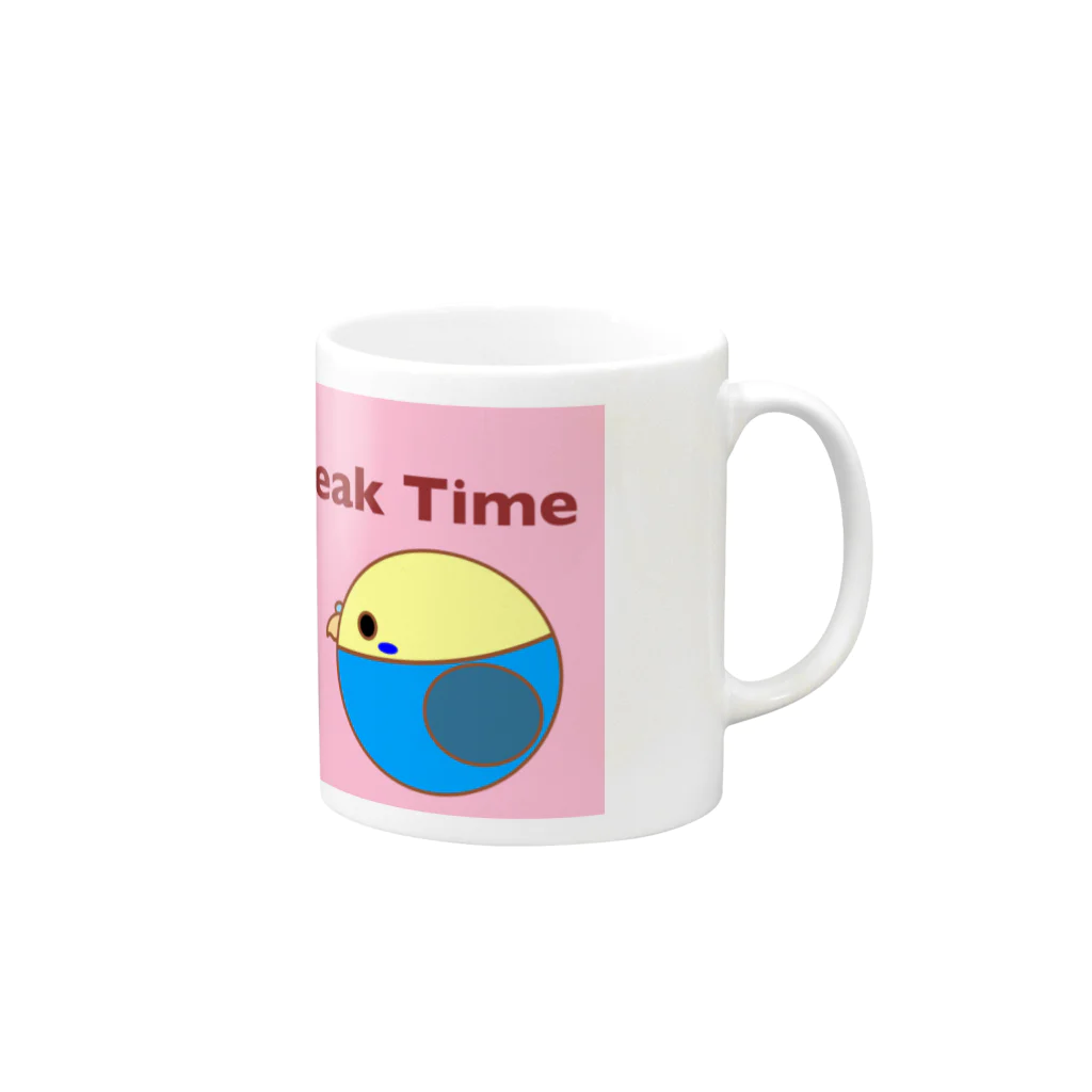 安納ポテトのインコとちょっとブレイクタイム Mug :right side of the handle