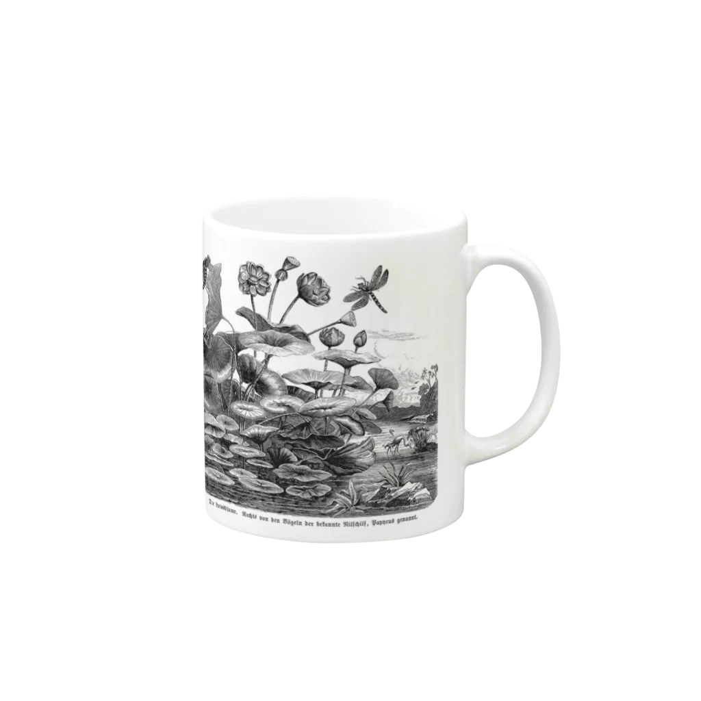 博物雑貨 金烏の蓮の花 - The British Library Mug :right side of the handle