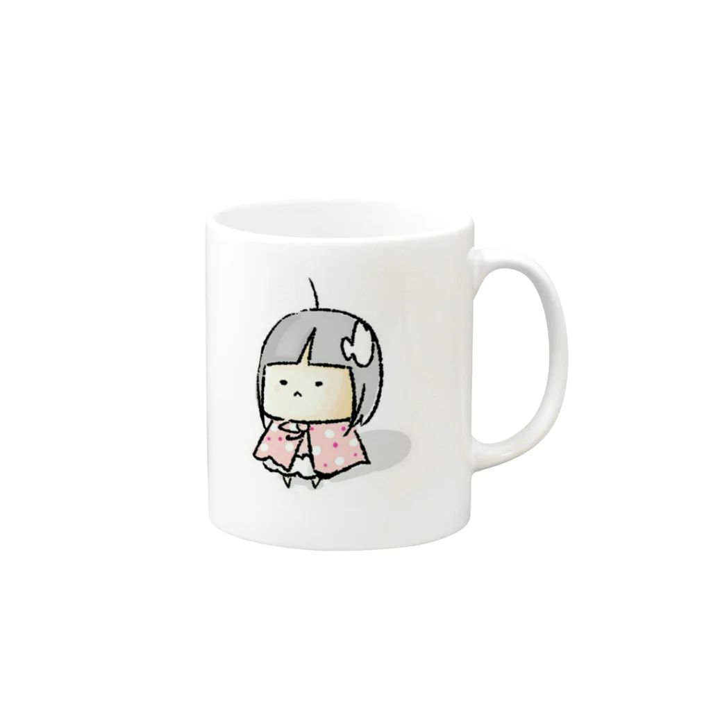 はーちゃん商店のはーちゃん Mug :right side of the handle