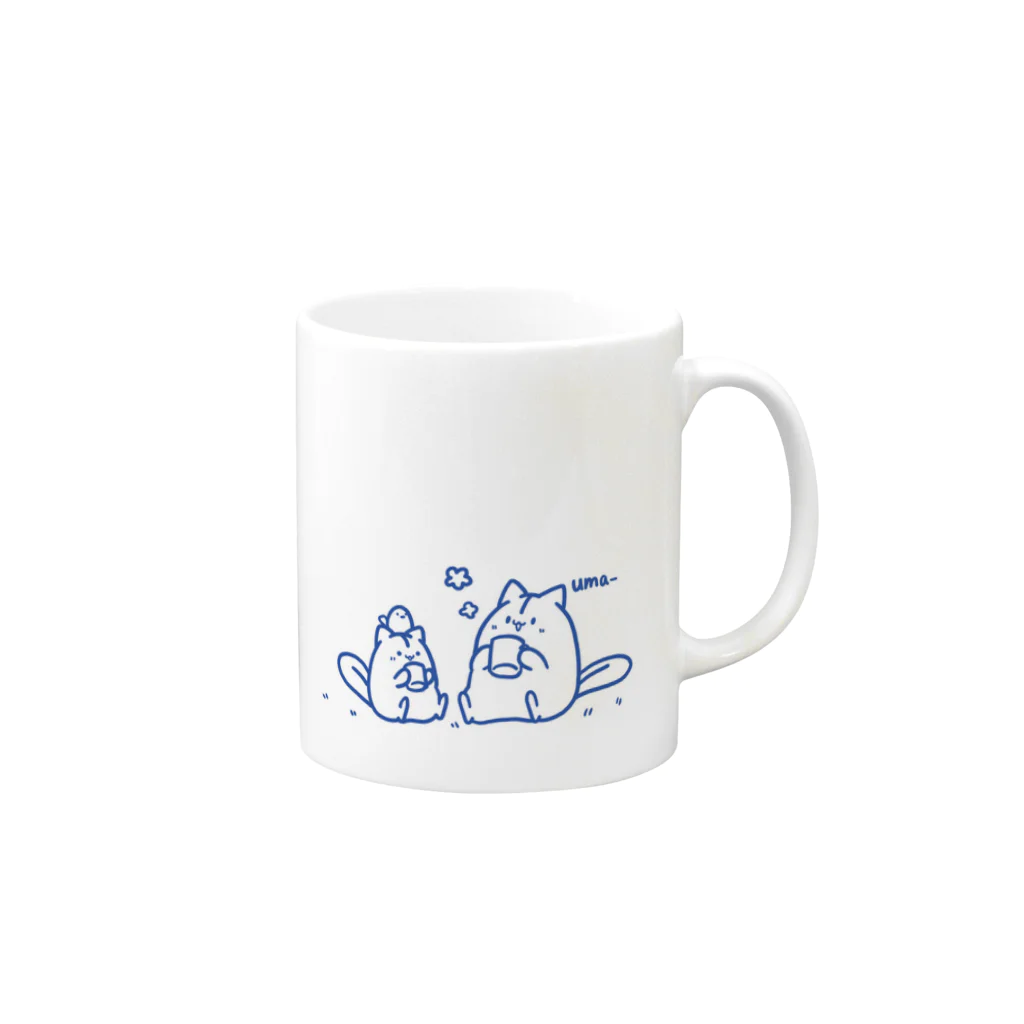 ももんがもんのももんがもん牛乳 Mug :right side of the handle