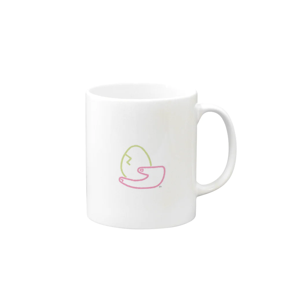 SAAYA’S SHOPのたまご Mug :right side of the handle