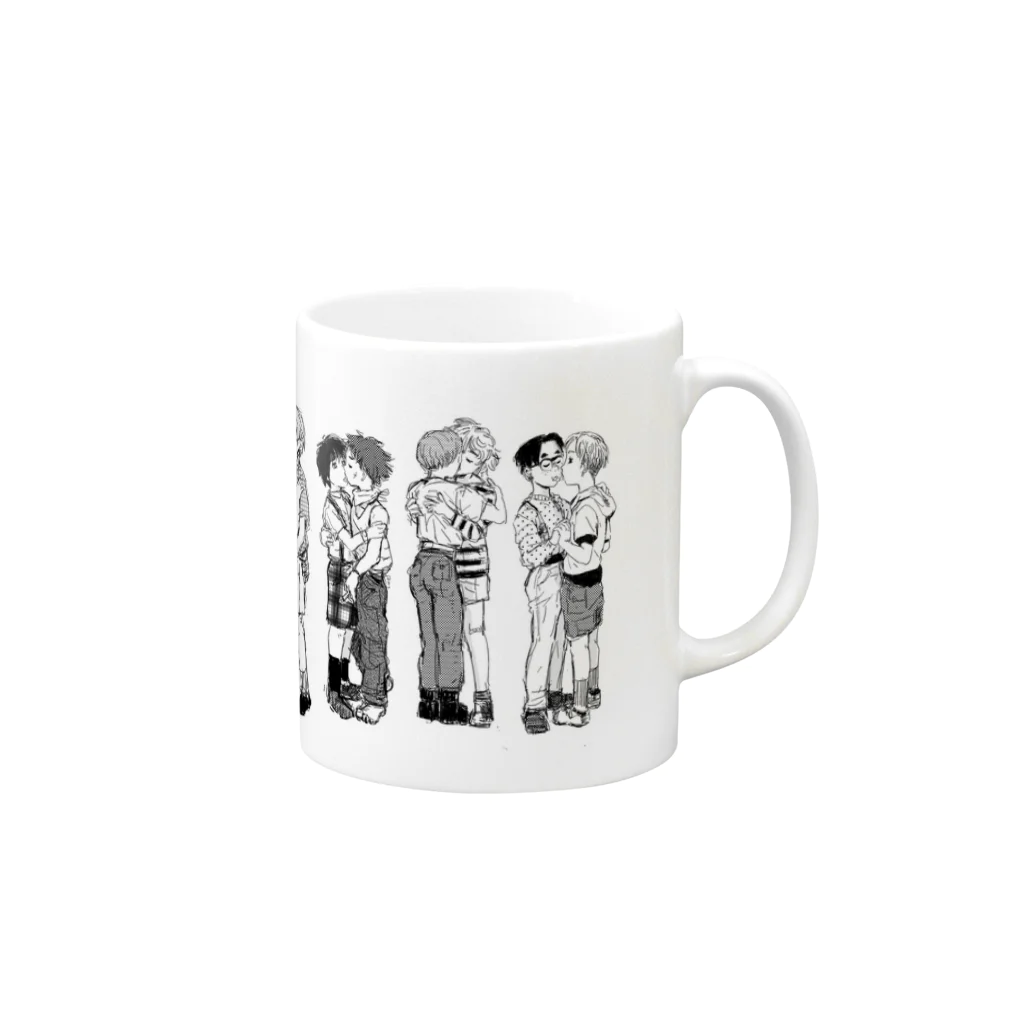 チバカレーの少年キス Mug :right side of the handle