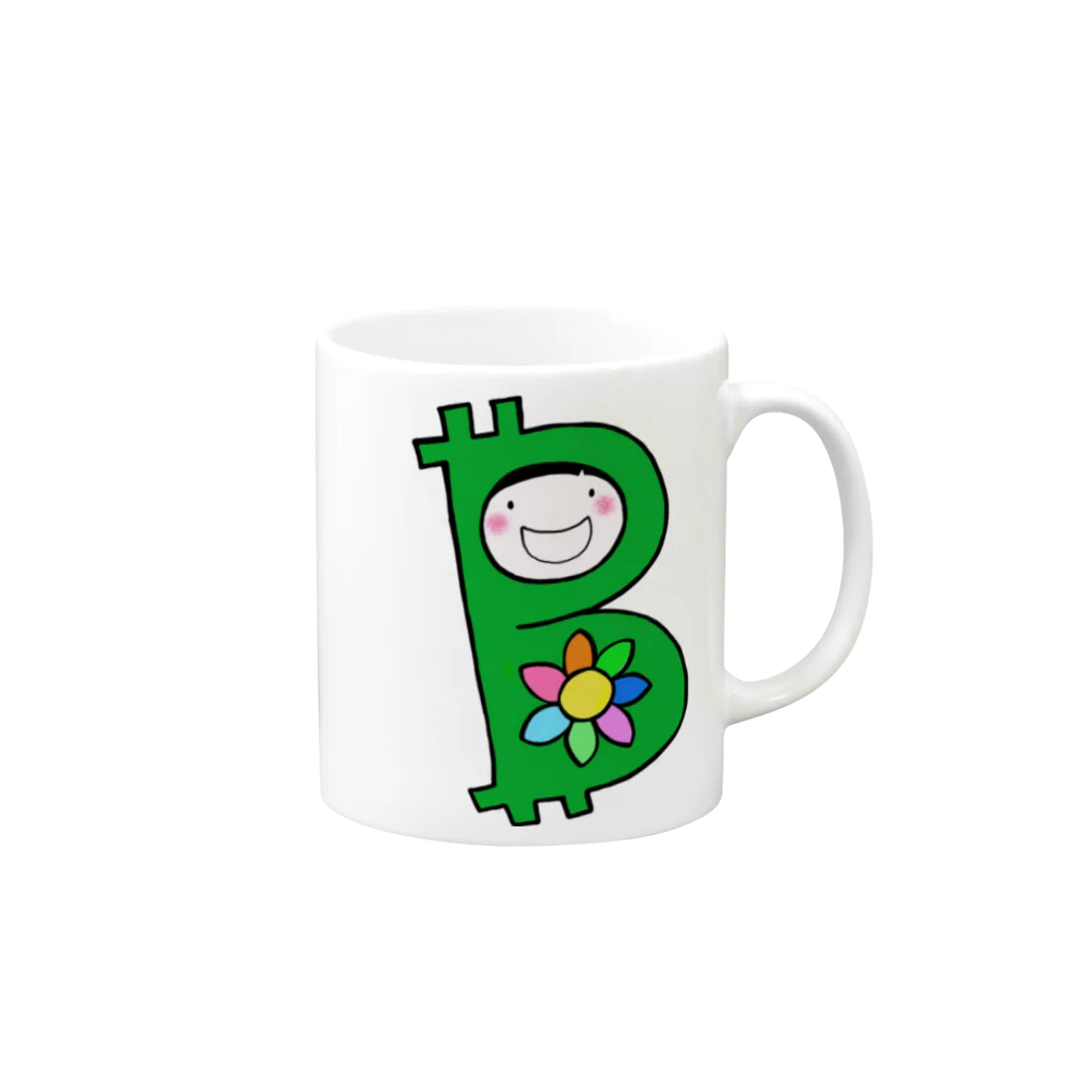 まふこのまふびぃ Mug :right side of the handle