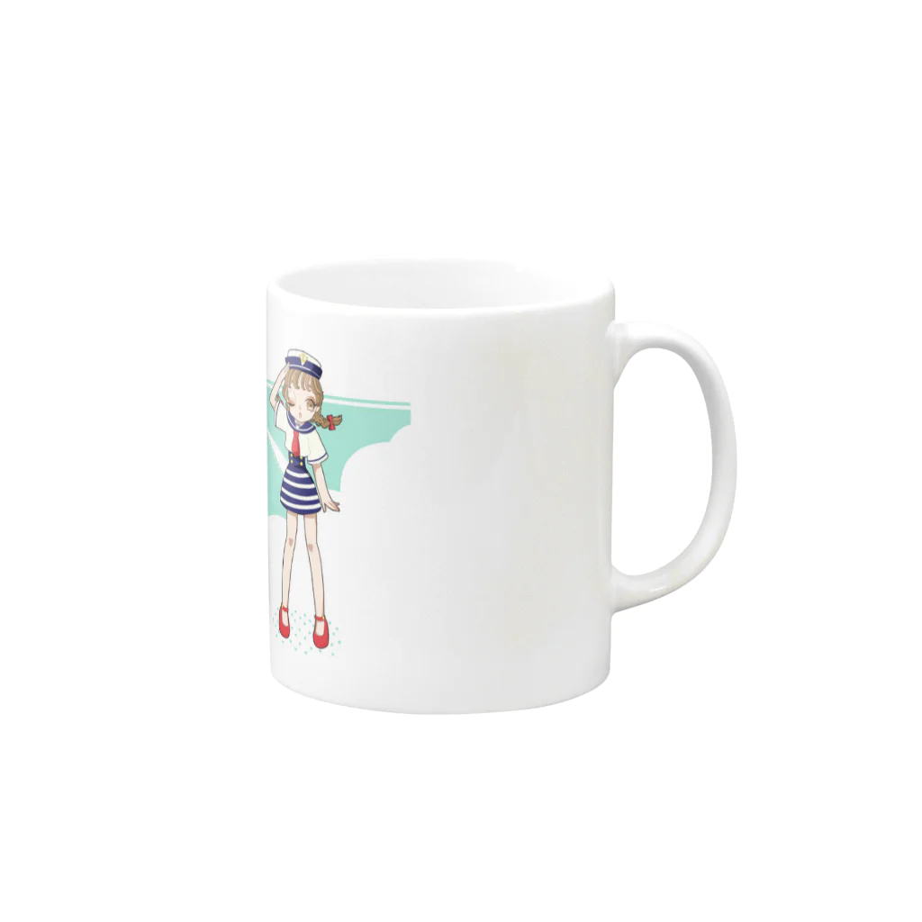 Lilyのセーラーマグカップ Mug :right side of the handle