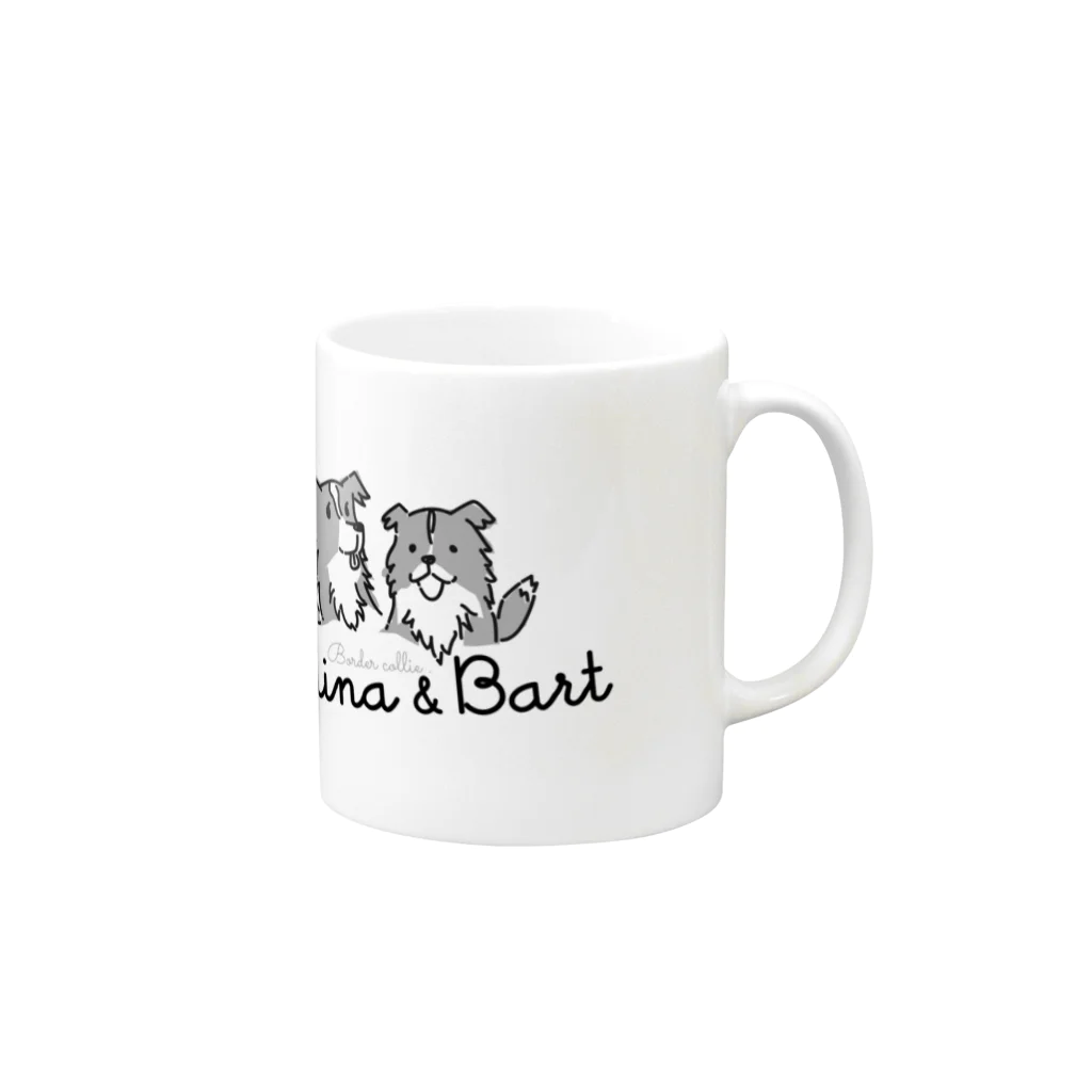 nowhitonの【nina&bart】仲良し姉弟（mono） Mug :right side of the handle