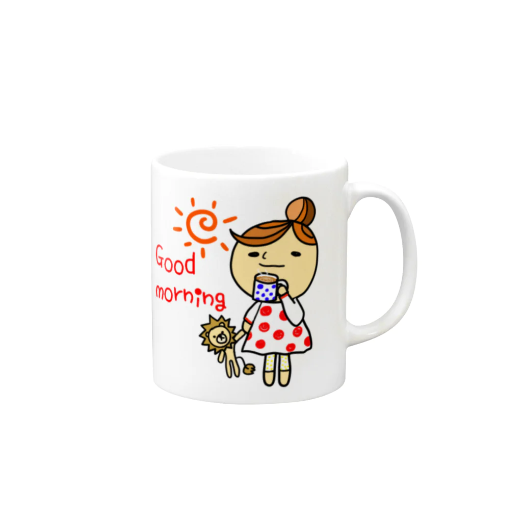 ☆peg☆ぺぢの楽しい朝のマグカップ Mug :right side of the handle