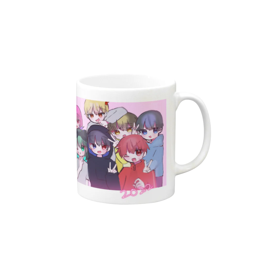 彩袋あーと展のからぐるぐっず Mug :right side of the handle