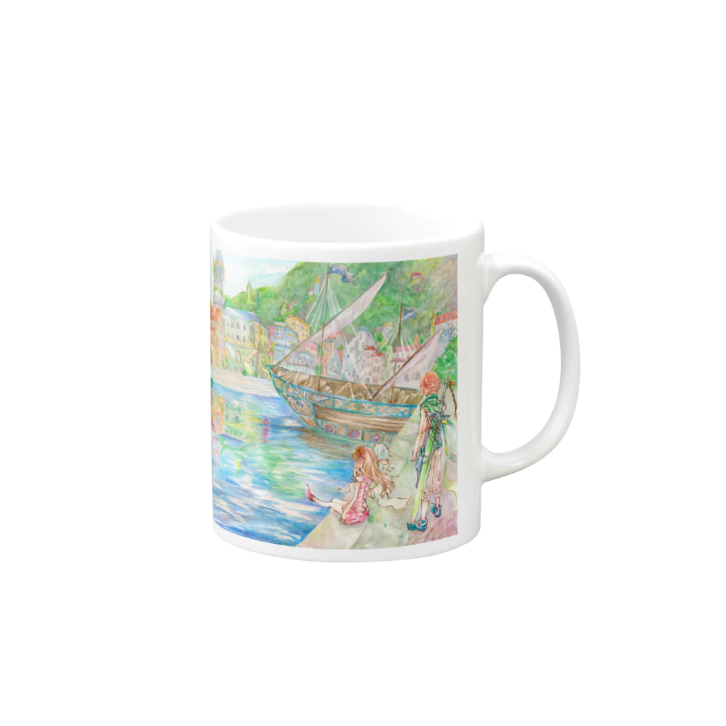 kojackのルナポートタウン Mug :right side of the handle