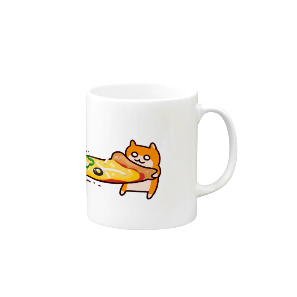 NORICOPOのピザビヨーンクソハム Mug :right side of the handle