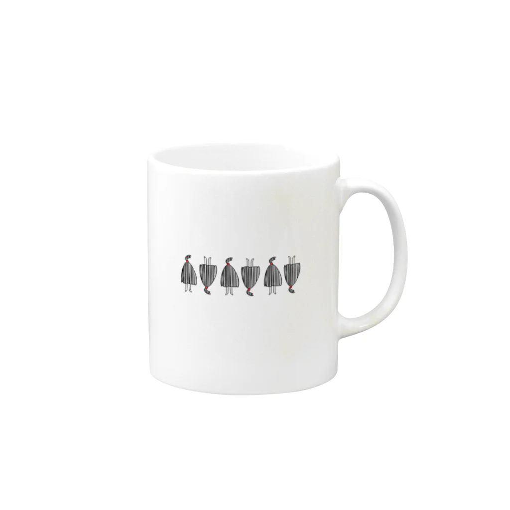 うらめし屋　のザシキワラシ Mug :right side of the handle