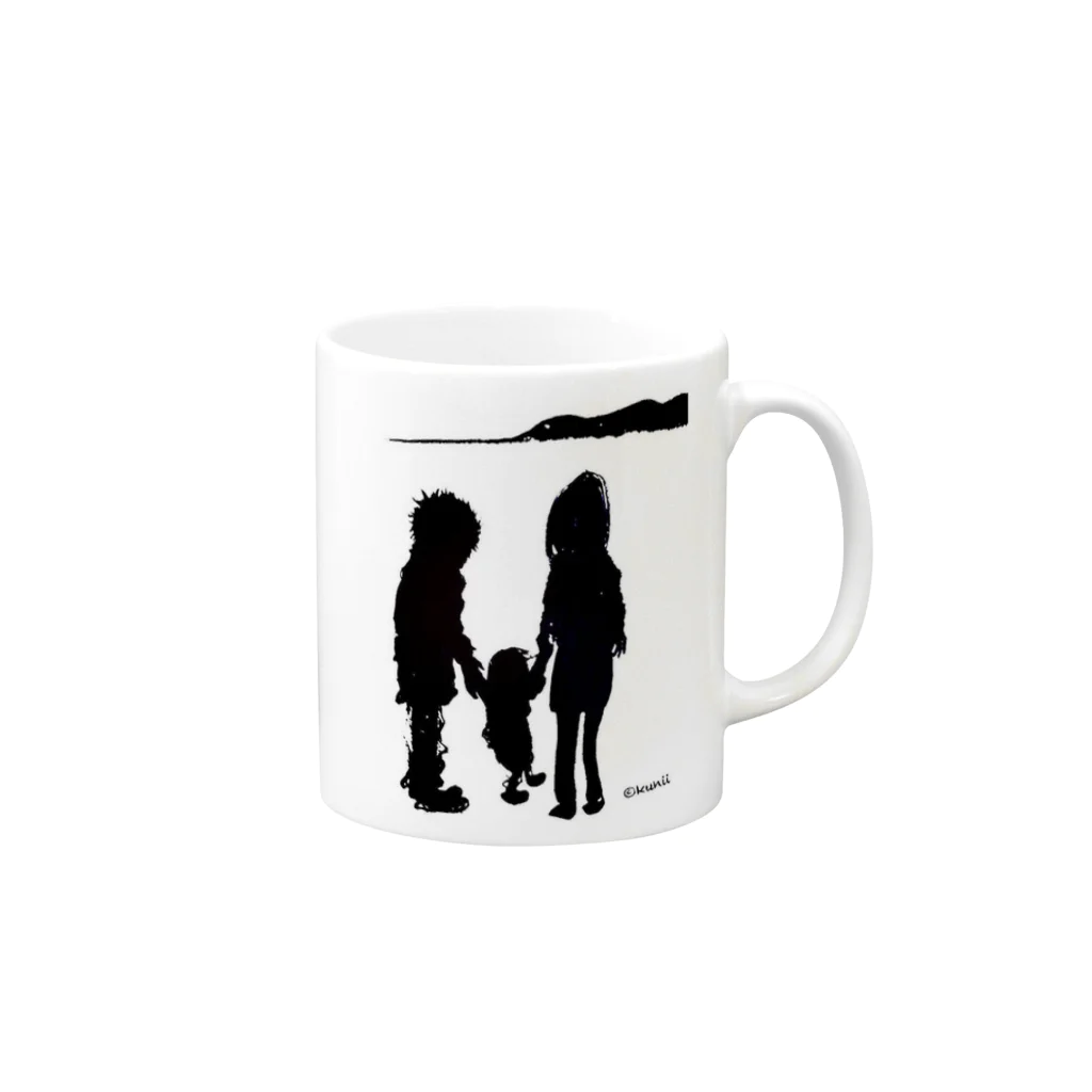 PUNK TV ART SHOPのfamily Mug :right side of the handle