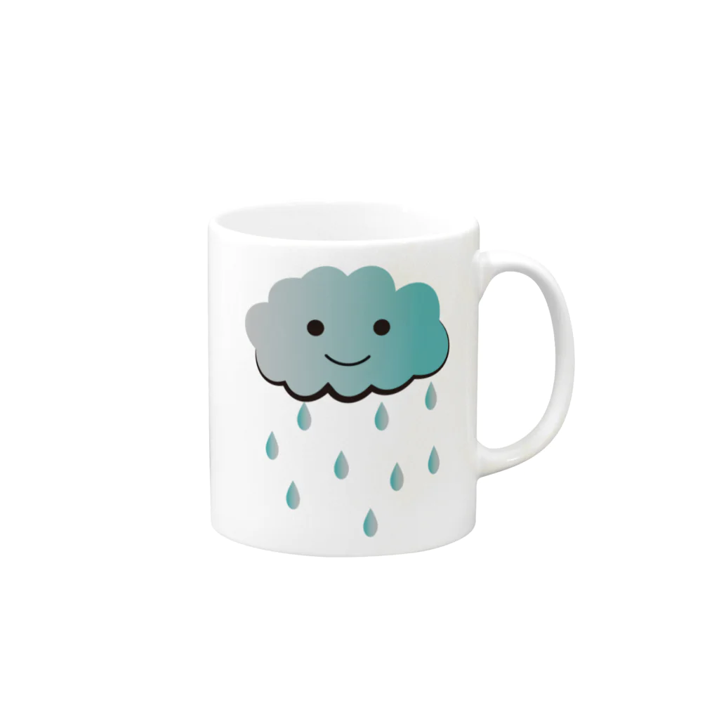 chicodeza by suzuriの今日は雨の日 Mug :right side of the handle