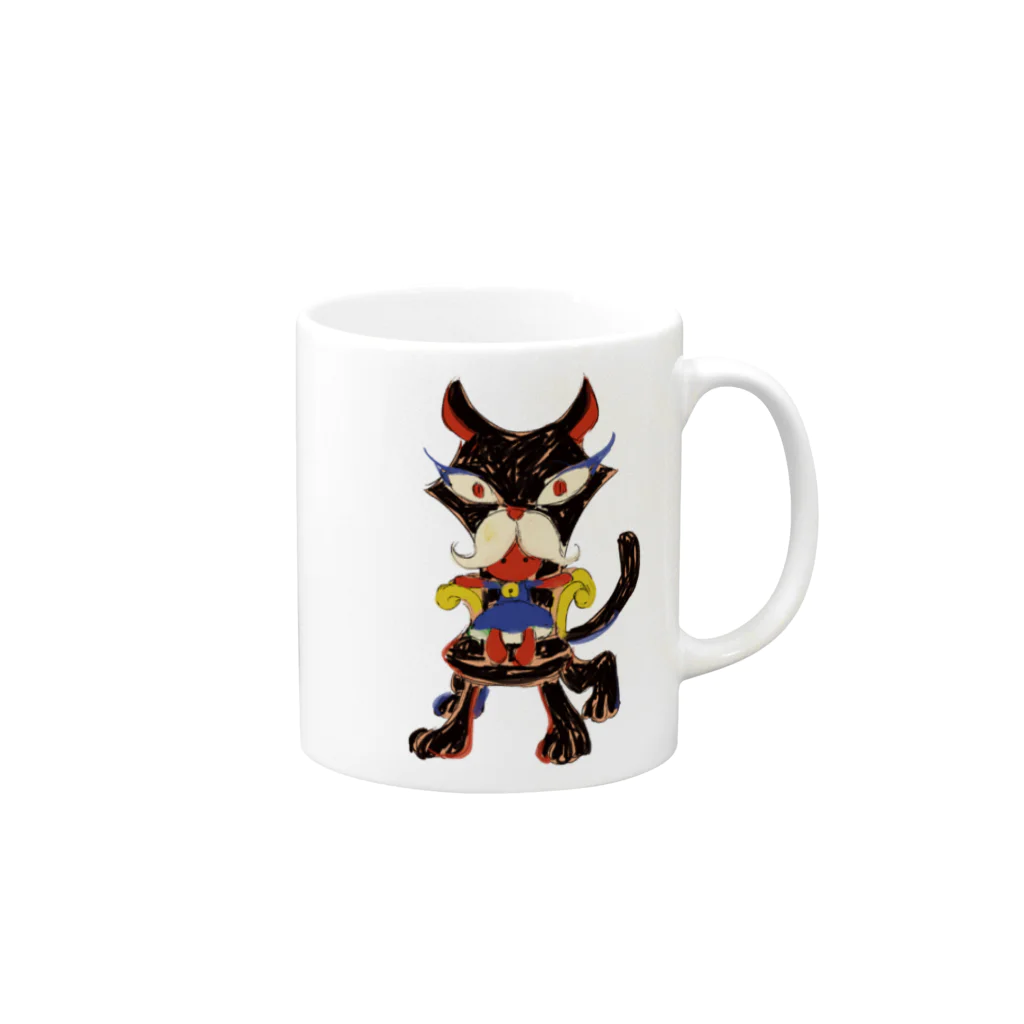 きつねうどんのnekochan Mug :right side of the handle