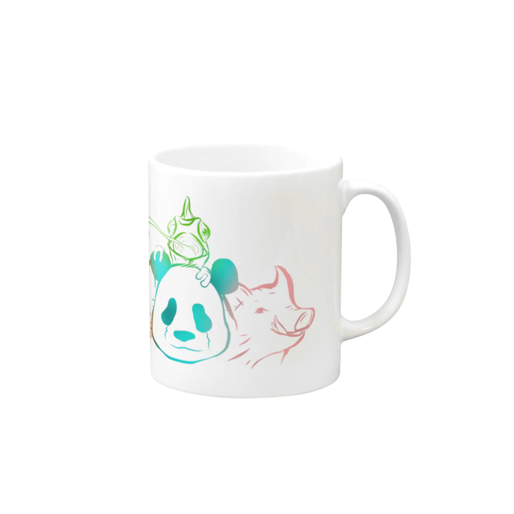 Animal c@sters バンドオリジナルグッズのanicas4 T-2 Mug :right side of the handle