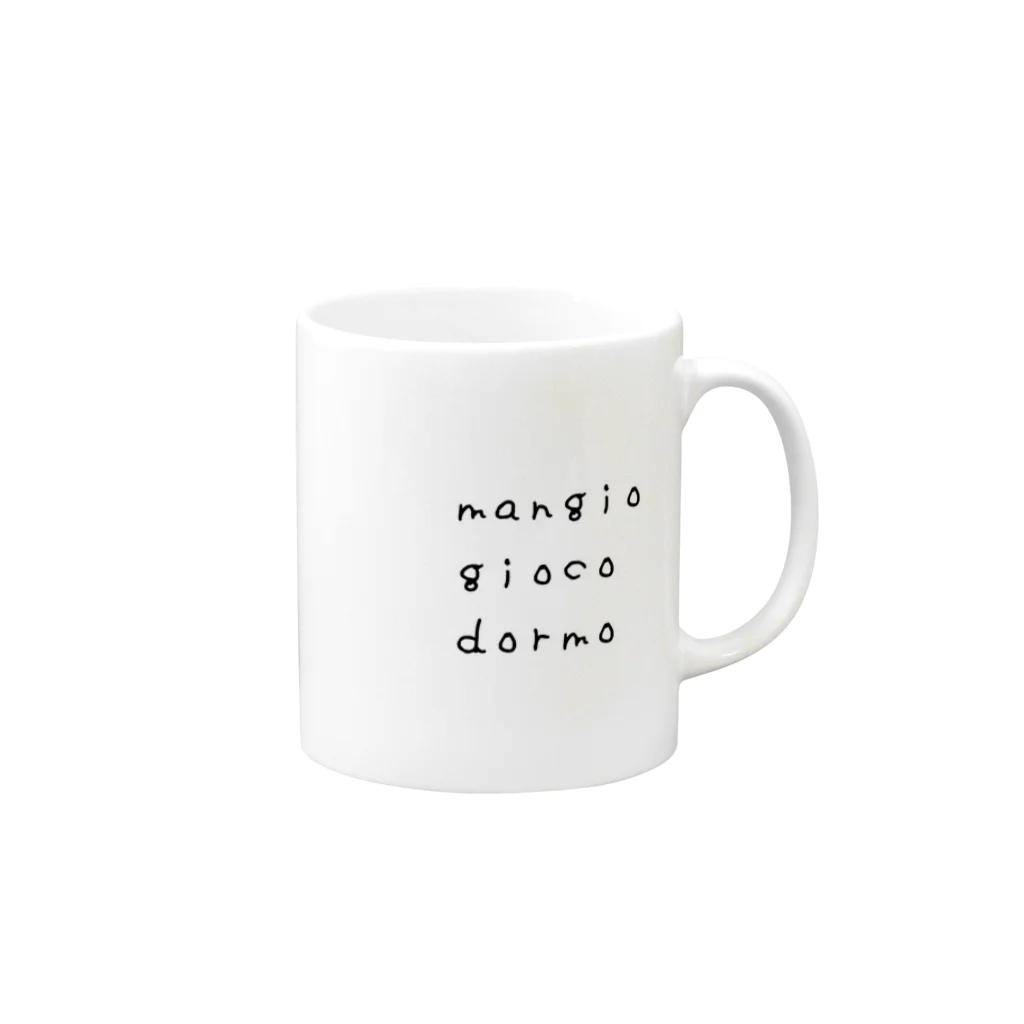 深瀬みやのイタリア語 Mug :right side of the handle