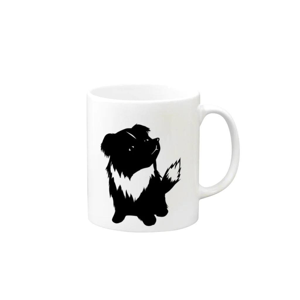 nowhitonの【nina&bart】素バート Mug :right side of the handle