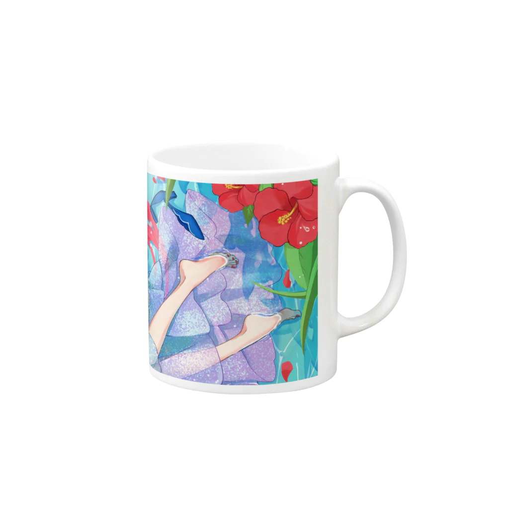 ナディア姉さん's SHOPのナディア姉さん お昼寝ver.マグカップ D Mug :right side of the handle