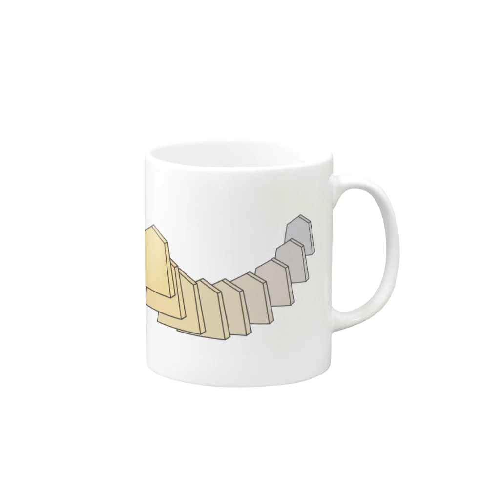 KAWAGOE GRAPHICSの駒 Mug :right side of the handle