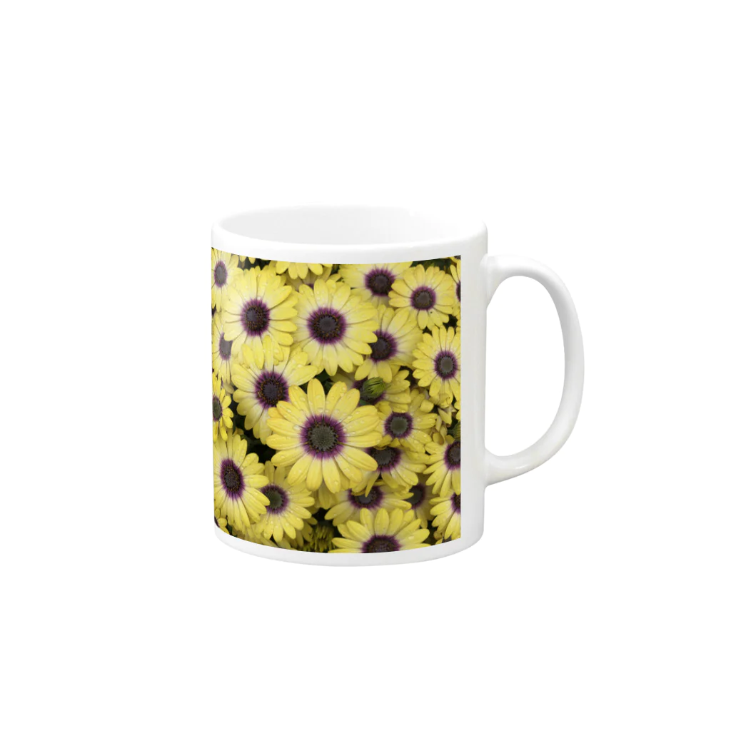 N-Photography のYellow Flowers 1 Mug :right side of the handle