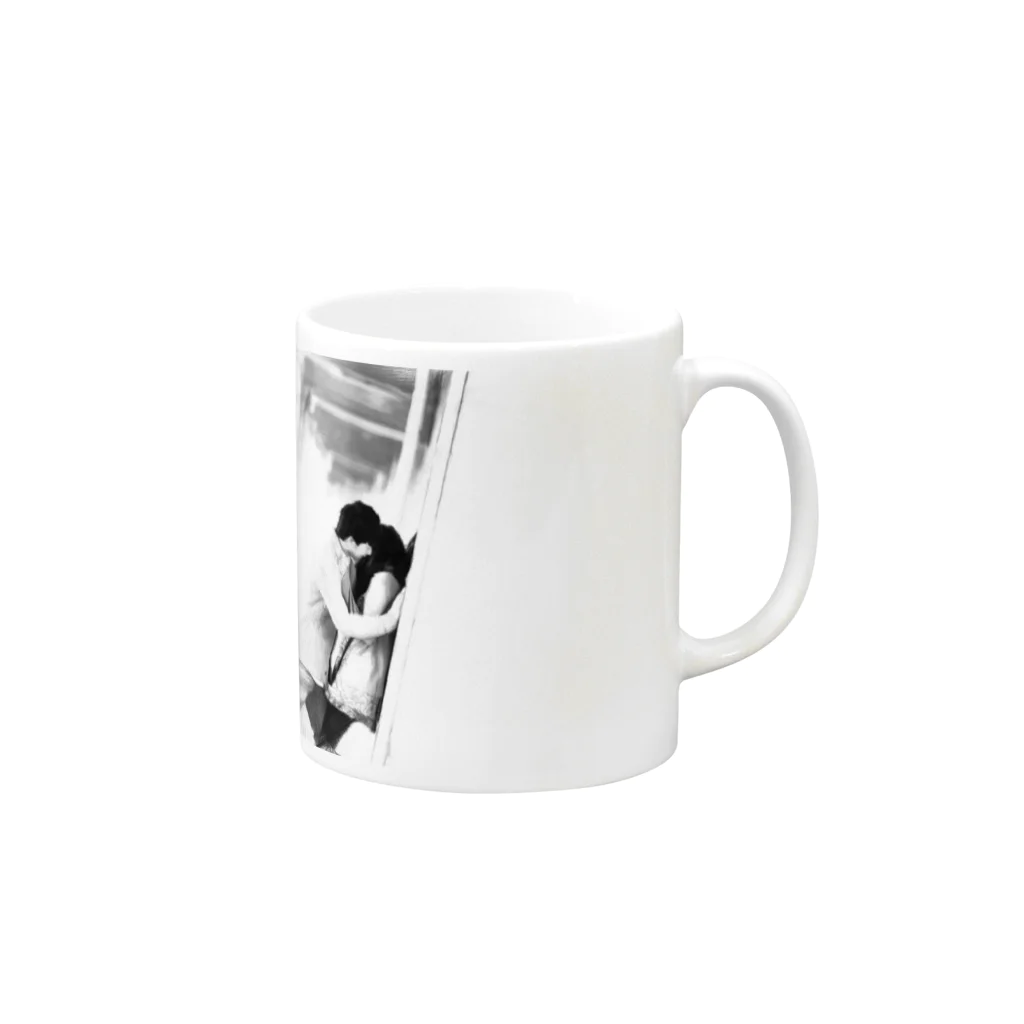 Shop imuhataの壁ドン Mug :right side of the handle