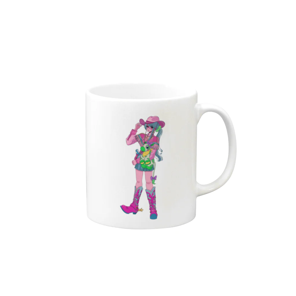 LIRACOのカウガール Mug :right side of the handle