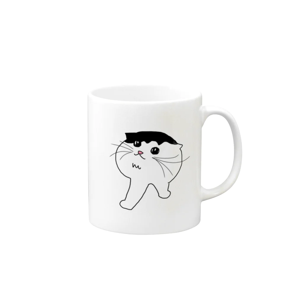 h45m69のちゅーるが大好き Mug :right side of the handle