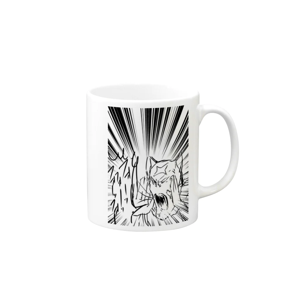 gagalarinnのケツアゴマッチョネコ２ Mug :right side of the handle