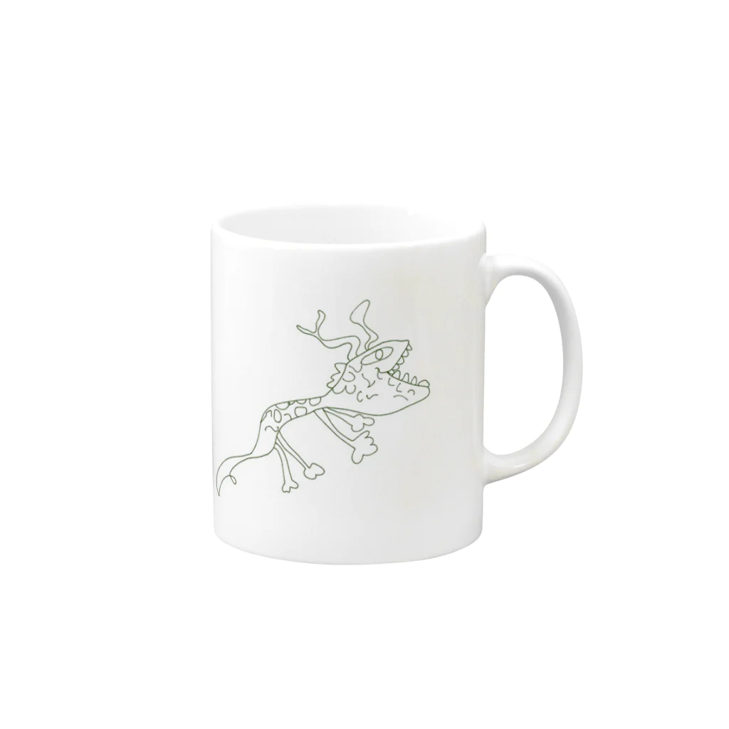 【公式】東京陰陽塾の美鈴画伯による式神『龍』 Mug :right side of the handle