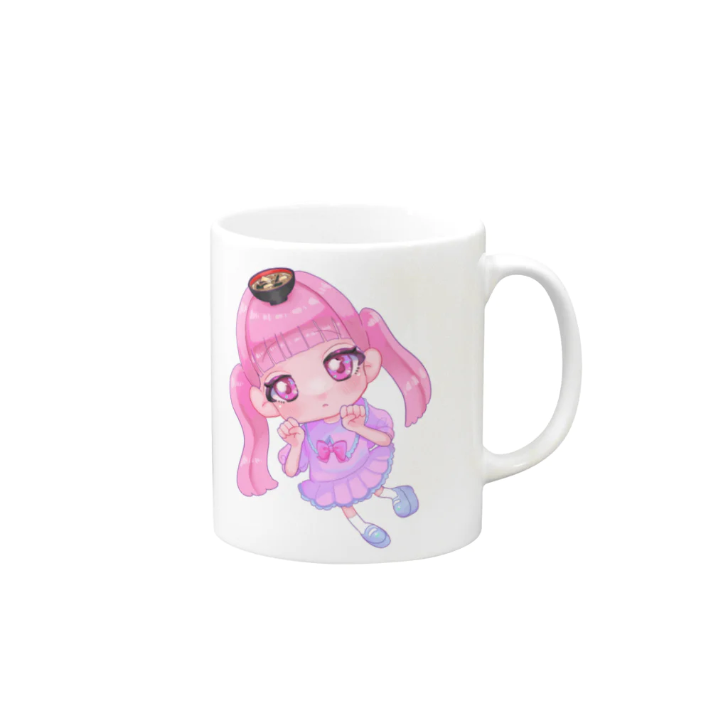 あみそしるのあみそしる マグカップ Mug :right side of the handle