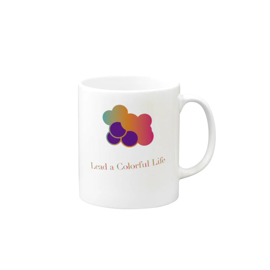 DEEPDRILLEDWELL@井戸の中のColorful Grapes ver2.0 Mug :right side of the handle