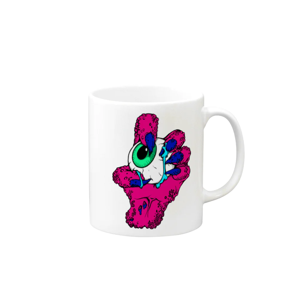 TKGのMonsterhand　pink Mug :right side of the handle