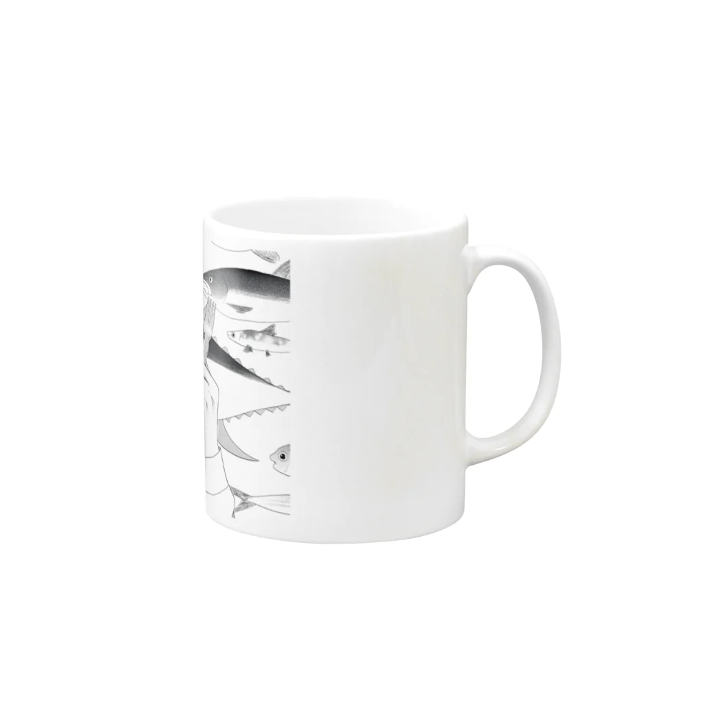 夜店の晩餐 Mug :right side of the handle