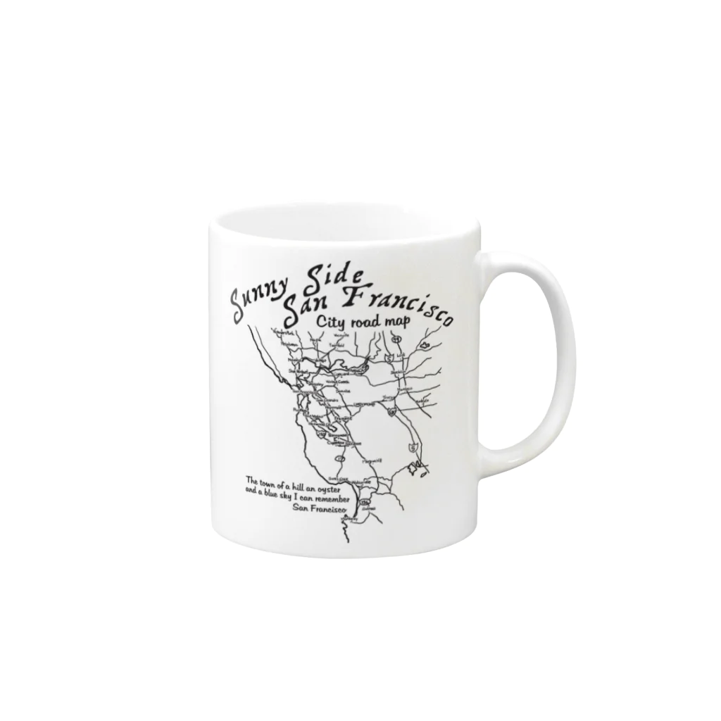 JOKERS FACTORYのCITY ROAD MAP Mug :right side of the handle