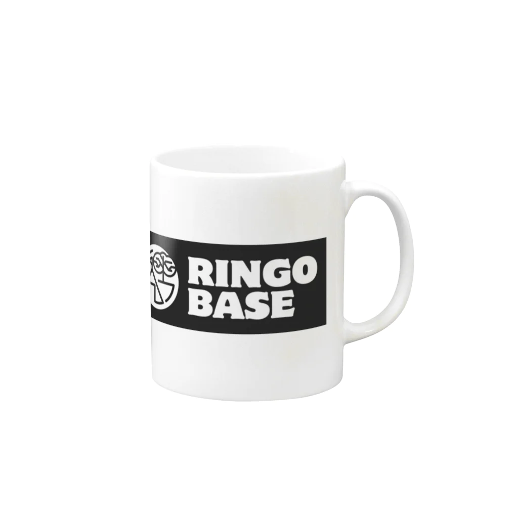 りんごとカルチベートする｜RidunのRINGO BASE_GRAY マグカップの取っ手の右面