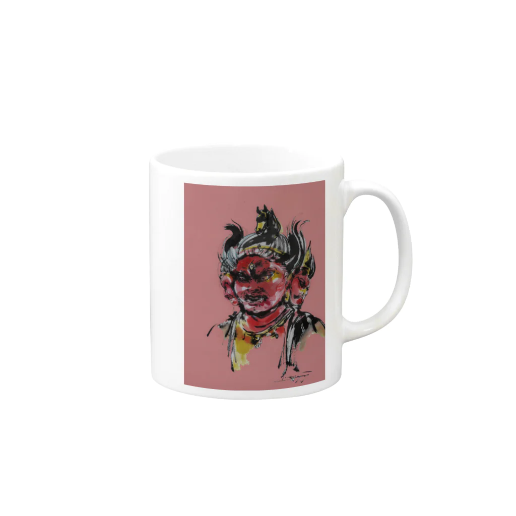 永久凍土の国の白夜の馬頭観音２０１８ Mug :right side of the handle