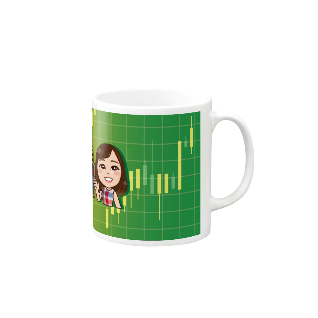 riona_chのマグカップ - グリーン Mug :right side of the handle